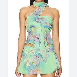 Mint Floral Two-Piece Set